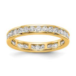 Endless Affection(tm) Yellow Gold Channel Set Eternity Band