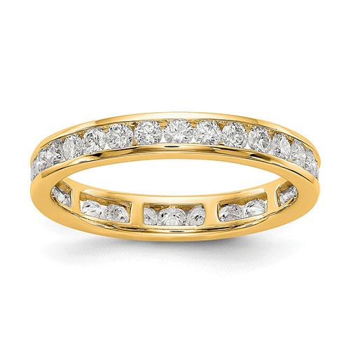 Endless Affection(tm) Yellow Gold Channel Set Eternity Band