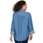 Petite Alfred Dunner Indigo Girls Button Front Denim Blouse - image 2