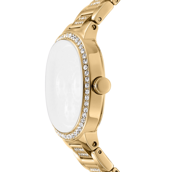 Womens DKNY Crystal Covered Dial Gold Bracelet Watch-DK1L084M0225
