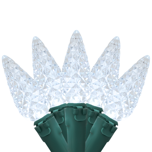 Northlight 66.25ft. Pure White LED Faceted C6 Christmas Lights - image 