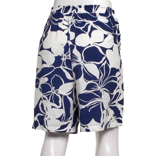 Womens Floral & Ivy Pull On Tropical Floral Bermuda Shorts
