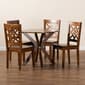 Baxton Studio Miela Walnut Brown Finished Wood 5pc. Dining Set - image 8