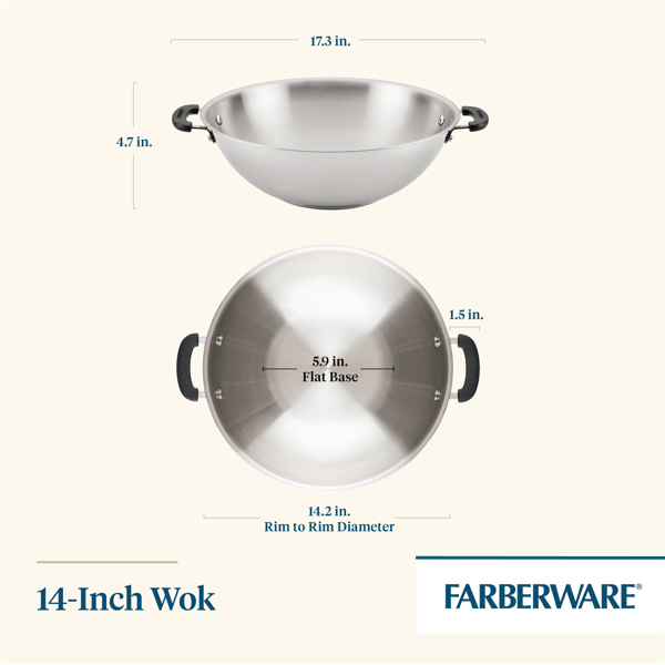 Farberware® Brilliance 14in. Stainless Steel Wok