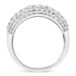 Haus of Brilliance Sterling Silver 2ctw. Diamond Cluster Ring