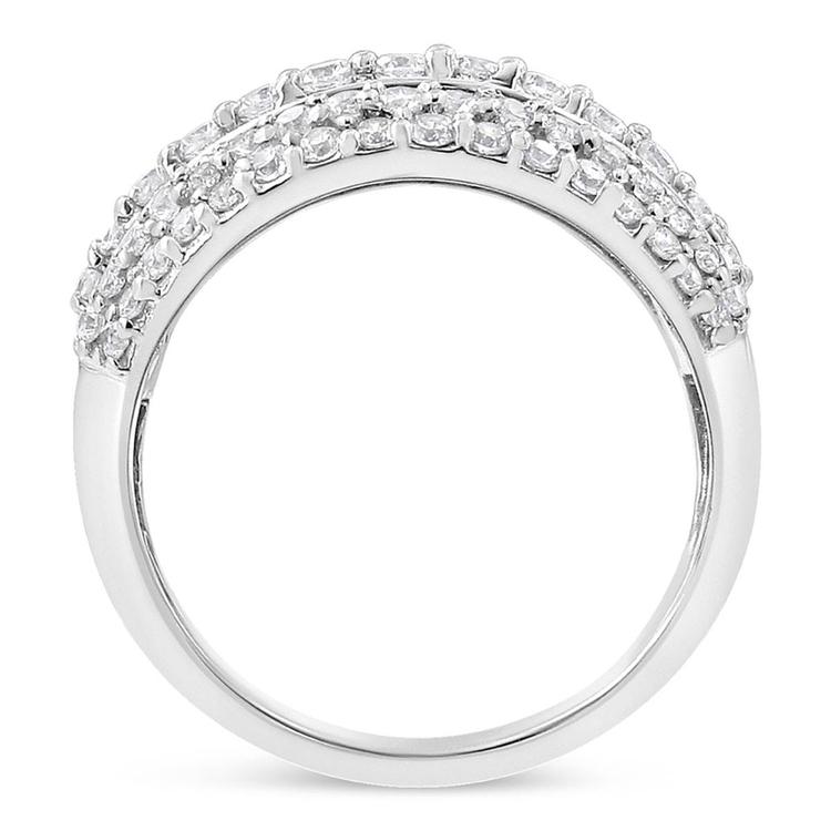 Haus of Brilliance Sterling Silver 2ctw. Diamond Cluster Ring