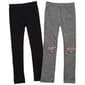 Girls &#40;7-16&#41; Star Ride&#40;R&#41; 2pk. Fleece Cat Marled/Solid Leggings - image 1