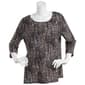 Womens Emily Daniels 3/4 Sleeve Abstract Dot Scoop Neck Blouse - image 1
