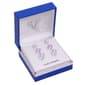 Silver-Tone CZ Earring Trio Set - image 1