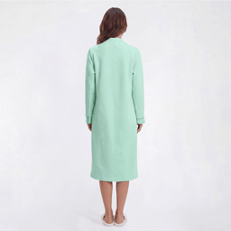 Petite Jasmine Rose Long Sleeve 42in. Double Knit Zip Robe