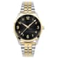Mens Two-Tone Black Textured Dial Watch - 50540S-07-G34 - image 1