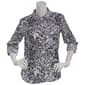 Womens Nautica 3/4 Roll Tab Sleeve Shadow Floral Button Down - image 2