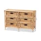 Baxton Studio Dariana Natural Brown 6-Drawer Storage Cabinet - image 9