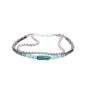 Mens Iron Saints Blue Hematite Bead Multi-Strand Bracelet - image 1