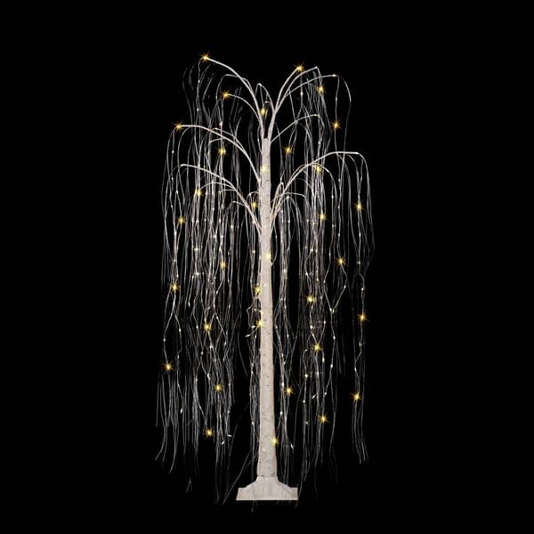 Puleo International 5ft. Outdoor Willow Tree with 240 LED Lights