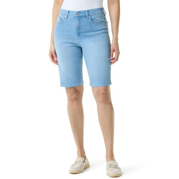 Womens Gloria Vanderbilt Amanda Bermuda Denim Shorts w/ Slit