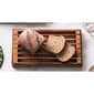 Kalmar Home Acacia Wood 3-in-1 Crumb Catcher, Tray, and Trivet - image 3