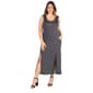 Plus Size 24/7 Comfort Apparel Dot Maxi Dress with Pockets - image 1