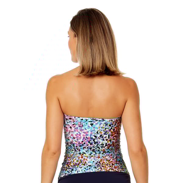 Womens Anne Cole Sunset Dot Twist Front Tankini Swim Top