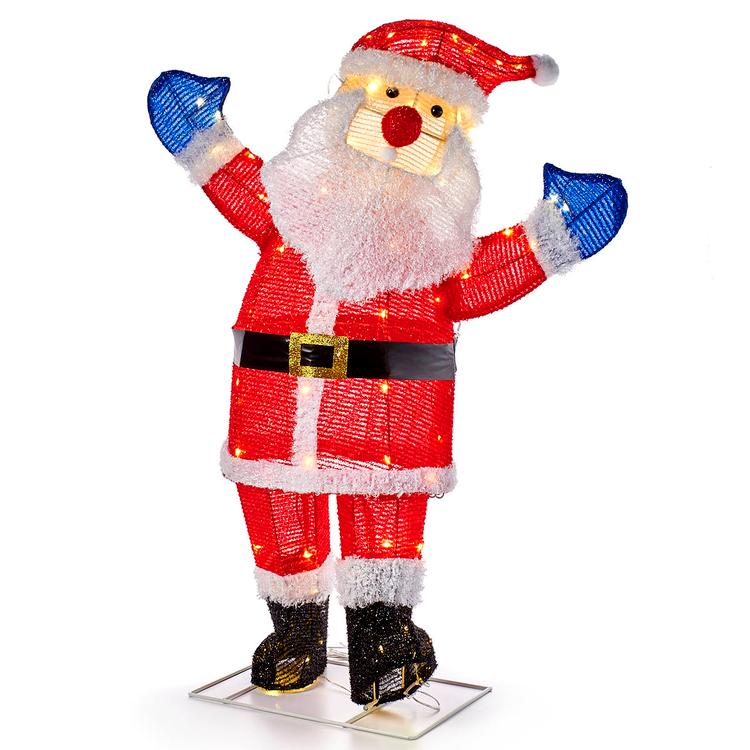 Fluffy Santa Outdoor Decor