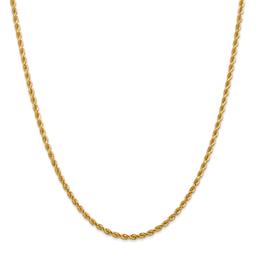 Unisex Gold Classics(tm) 2.75mm. 14k Diamond Cut Rope Chain Necklace