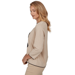 Womens Alfred Dunner Cityscape Exploded Floral Sweater