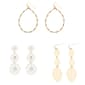 Ashley Cooper(tm) Two-Tone Flower Dangle & Hoop Earring Set - image 1