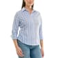 Womens Zac & Rachel 3/4 Sleeve Mixed Stripe Casual Button Down - image 3