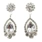 Rosa Rhinestones Silver-Tone Rhinestones Mini Chandelier Earrings - image 1