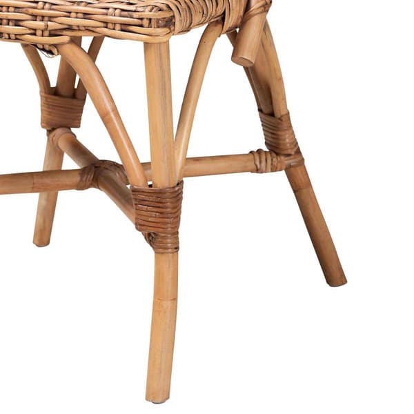 Baxton Studio Neola Bohemian Rattan 2pc. Dining Chair Set