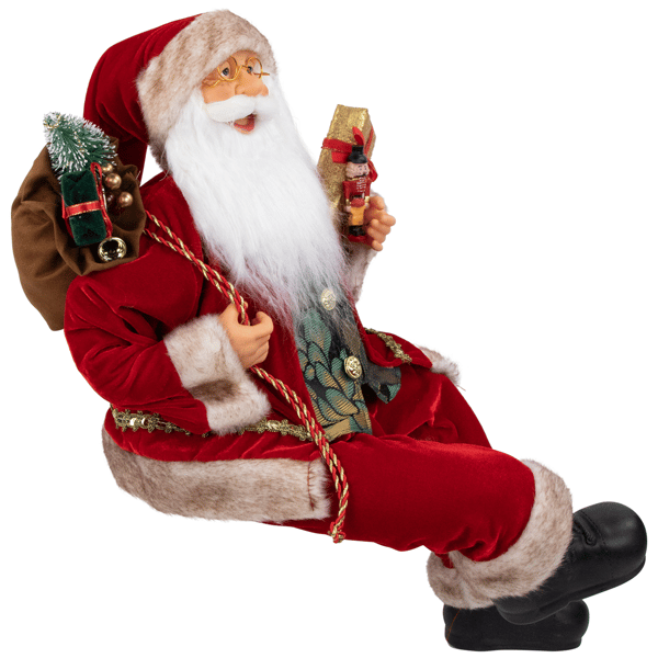 Northlight Sitting Santa Claus with Presents Christmas Figure