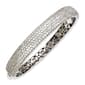 Sterling Silver 384 Stone CZ Hinge Bangle Bracelet - image 1