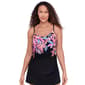Womens American Beach Jungle Parade Hanky Hem Tankini Swim Top - image 1