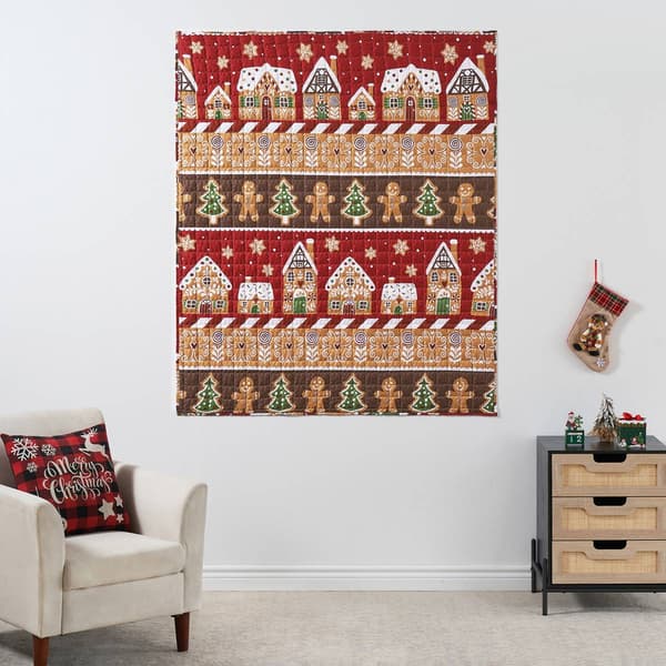 Greenland Home Fashions™ Gingerbread Lane Reversible Throw