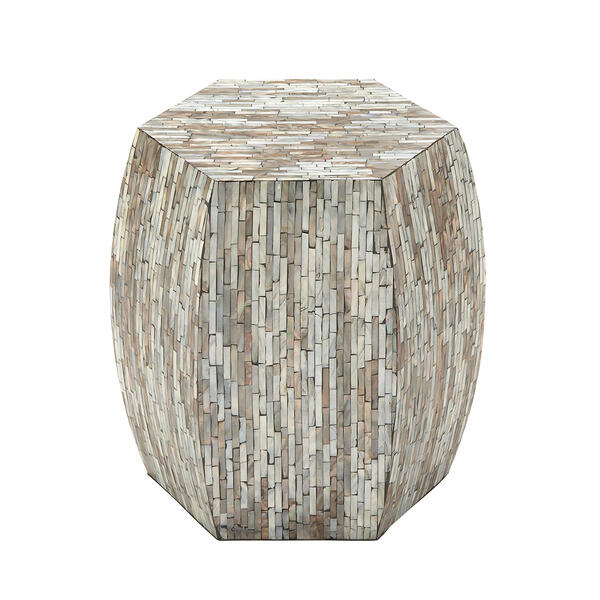 9th & Pike&#40;R&#41; Small Multi Shell And Wood Contemporary Accent Table - image 