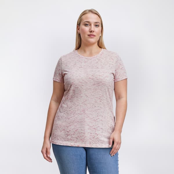 Plus Size Architect® Short Sleeve Crew Neck Marled Tee