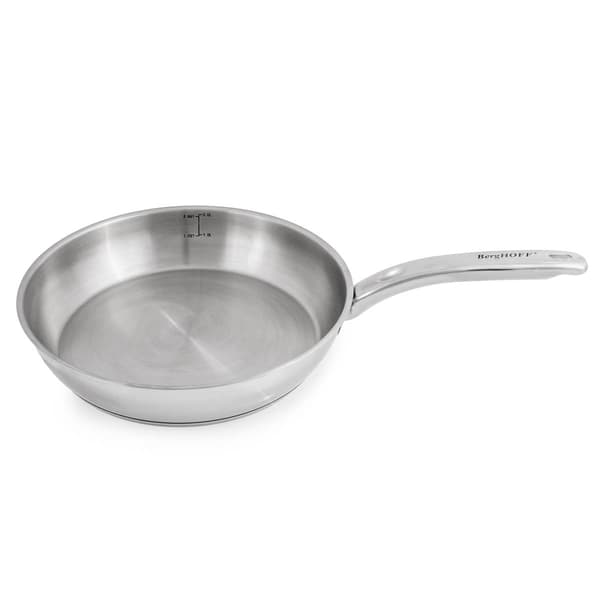 BergHOFF Belly Shape Stainless Steel 10.5in. Skillet with Lid