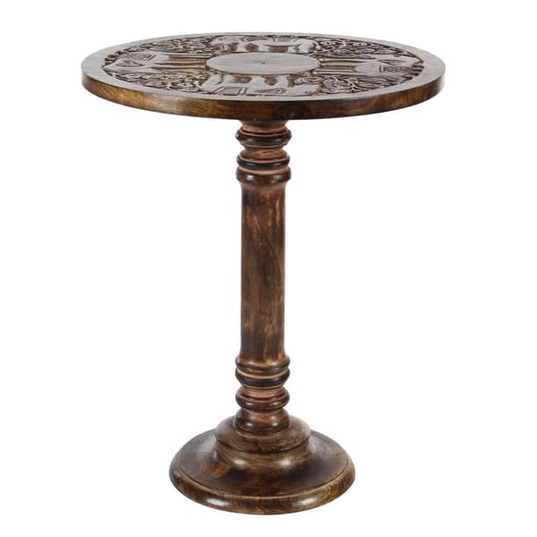 9th & Pike(R) Brown Wood Traditional Accent Table - image 