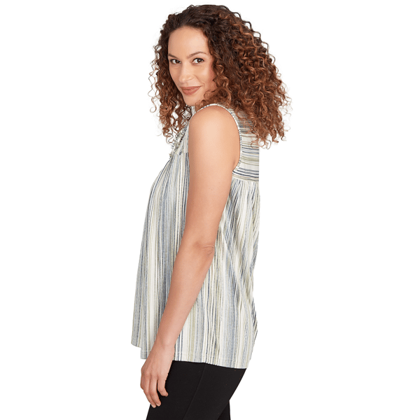 Womens Skye&#8217;s the Limit Out Of The Blue Stripe Crinkle Blouse