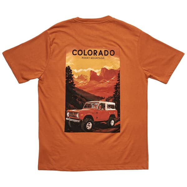 Mens Bronco Vintage Car Ad Short Sleeve Tee - Canyon