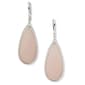 Nine West Silver-Tone Rose Quartz Teardrop Leverback Earrings - image 1