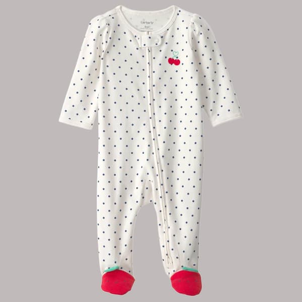 Baby Girl (NB-9M) Carters(R) Cherry & Dot Snap Sleeper - image 