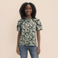 Womens Draper James Flutter Sleeve Floral Ruffle Neck Blouse - image 1