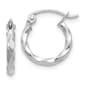 Gold Classics&#40;tm&#41; 14kt. White Gold 10mm Hoop Earrings - image 1