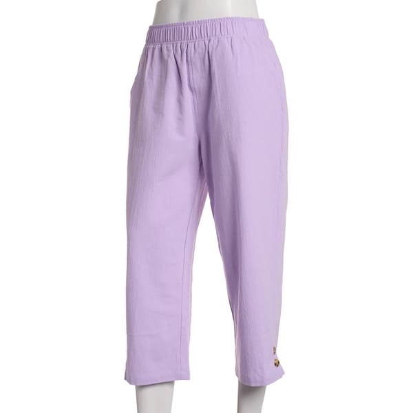 Petite Emily Daniels Cotton Sheeting Solid Capri Pants