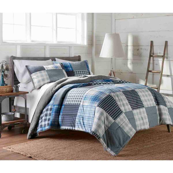 Micro Flannel&#40;R&#41; Reverse to Sherpa Plaid Comforter Set - image 