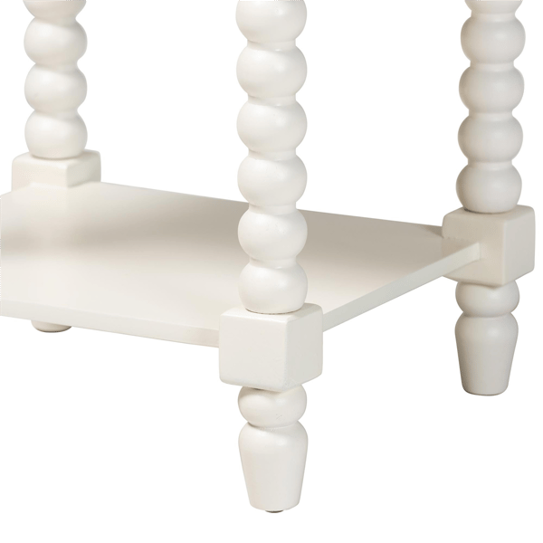 Baxton Studio Raynera End Table with Bobbin Legs