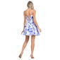 Juniors Blondie Nites Floral Triple Tier Lace Trim Skater Dress - image 3
