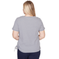 Womens Alfred Dunner Lady Liberty Embroidery Neck Blouse - image 1