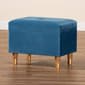 Baxton Studio Elias Sky Blue Velvet Fabric & Wood Storage Ottoman - image 10